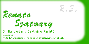 renato szatmary business card