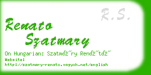 renato szatmary business card